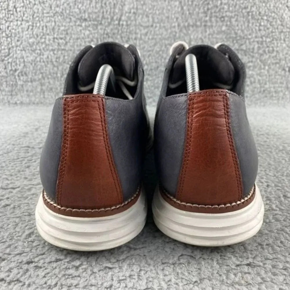 Cole haan original Classic Grand Plain Oxford Shoes Mens 11 M Navy‎ Lace Up - Picture 6 of 14